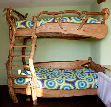 natural edge wood bed